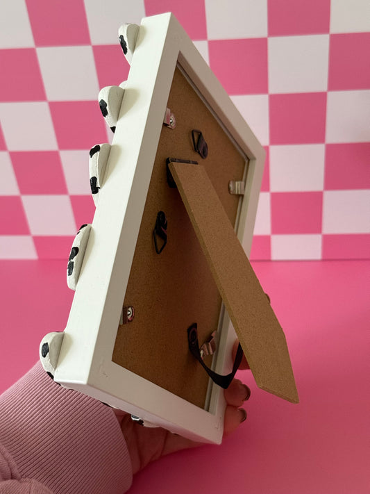 Cow Print Heart Photo Frame