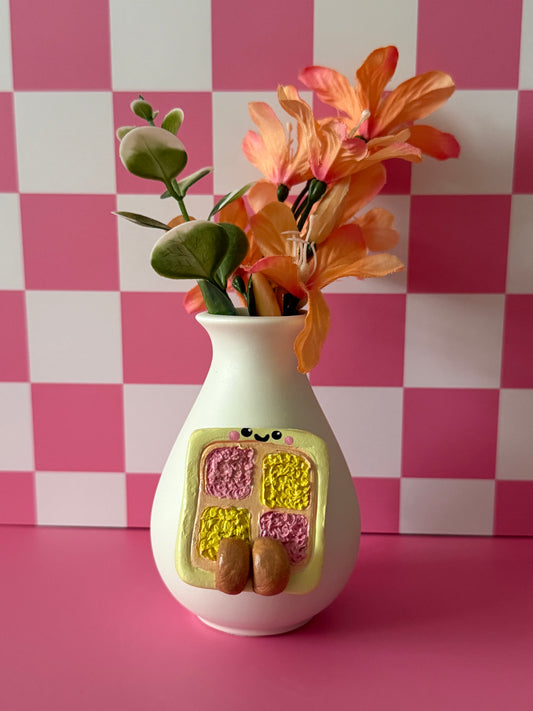 Battenberg Cake Bud Vase