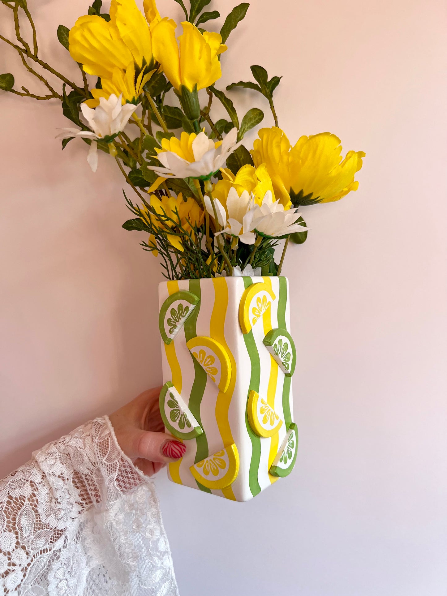 Lemon & Lime Ceramic Vase
