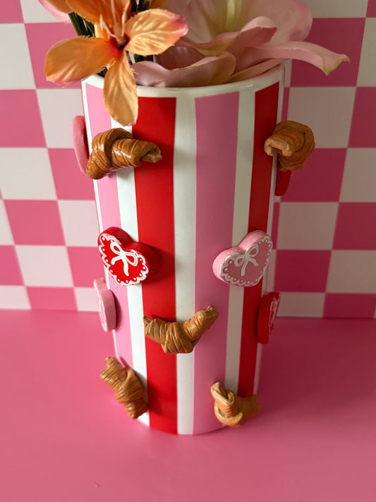 Breakfast in Paris Ceramic Vase