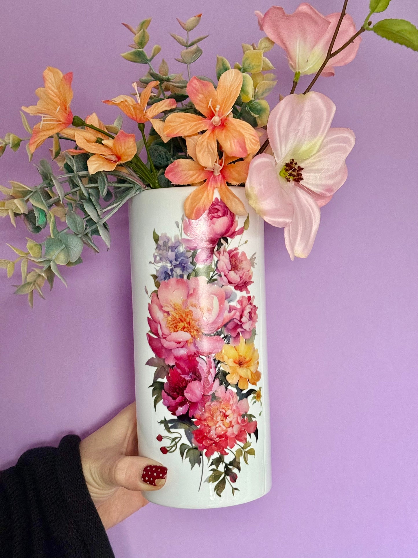 Colourful Flower Ceramic Vase