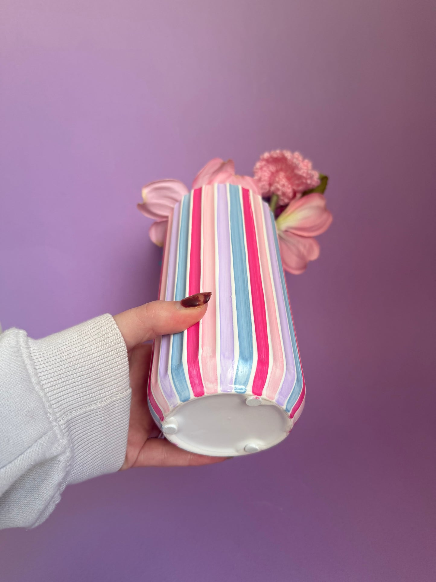 Enchanted Stripe Ceramic Vase