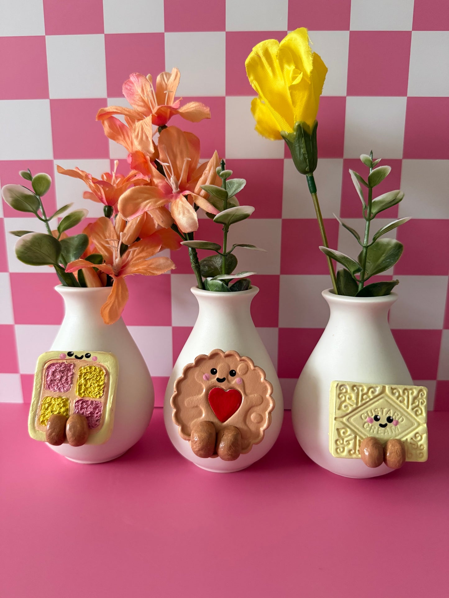 Battenberg Cake Bud Vase