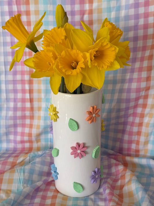 Grandma’s Garden Tall Ceramic Vase