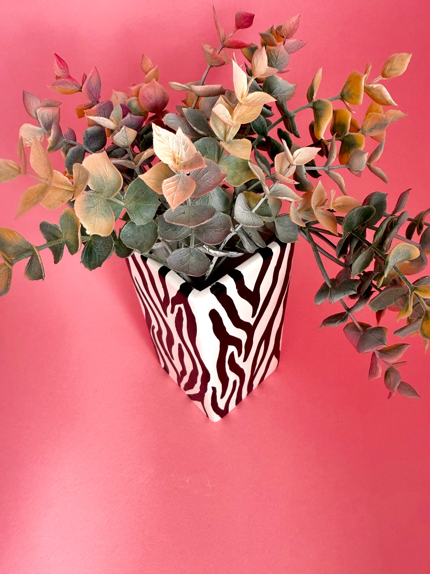 Zebra Print Ceramic Vase
