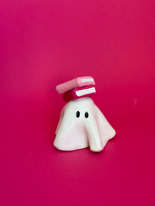 Reading Ghost Bookshelf Ornament