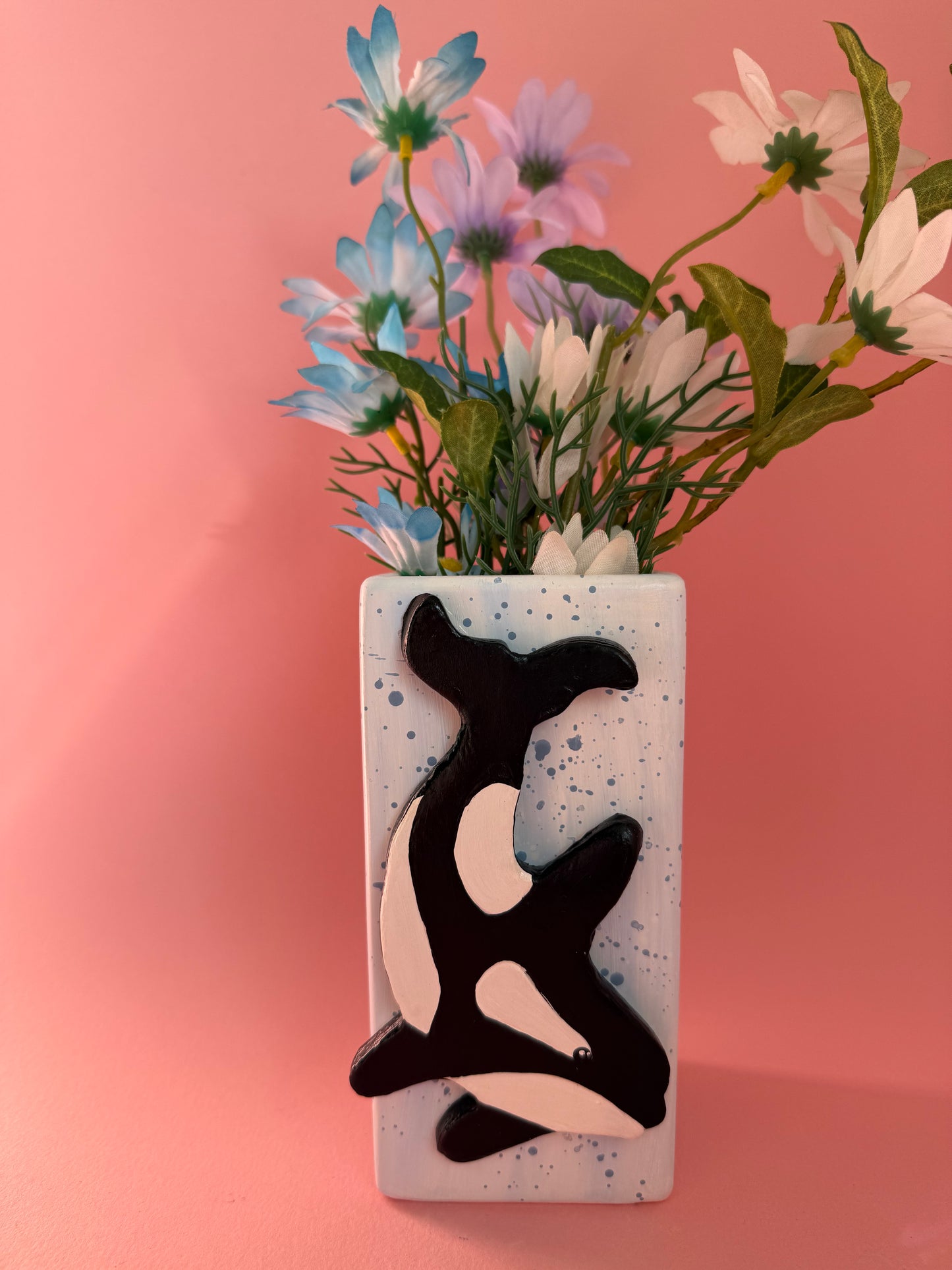 Orca Whale Ceramic Vase