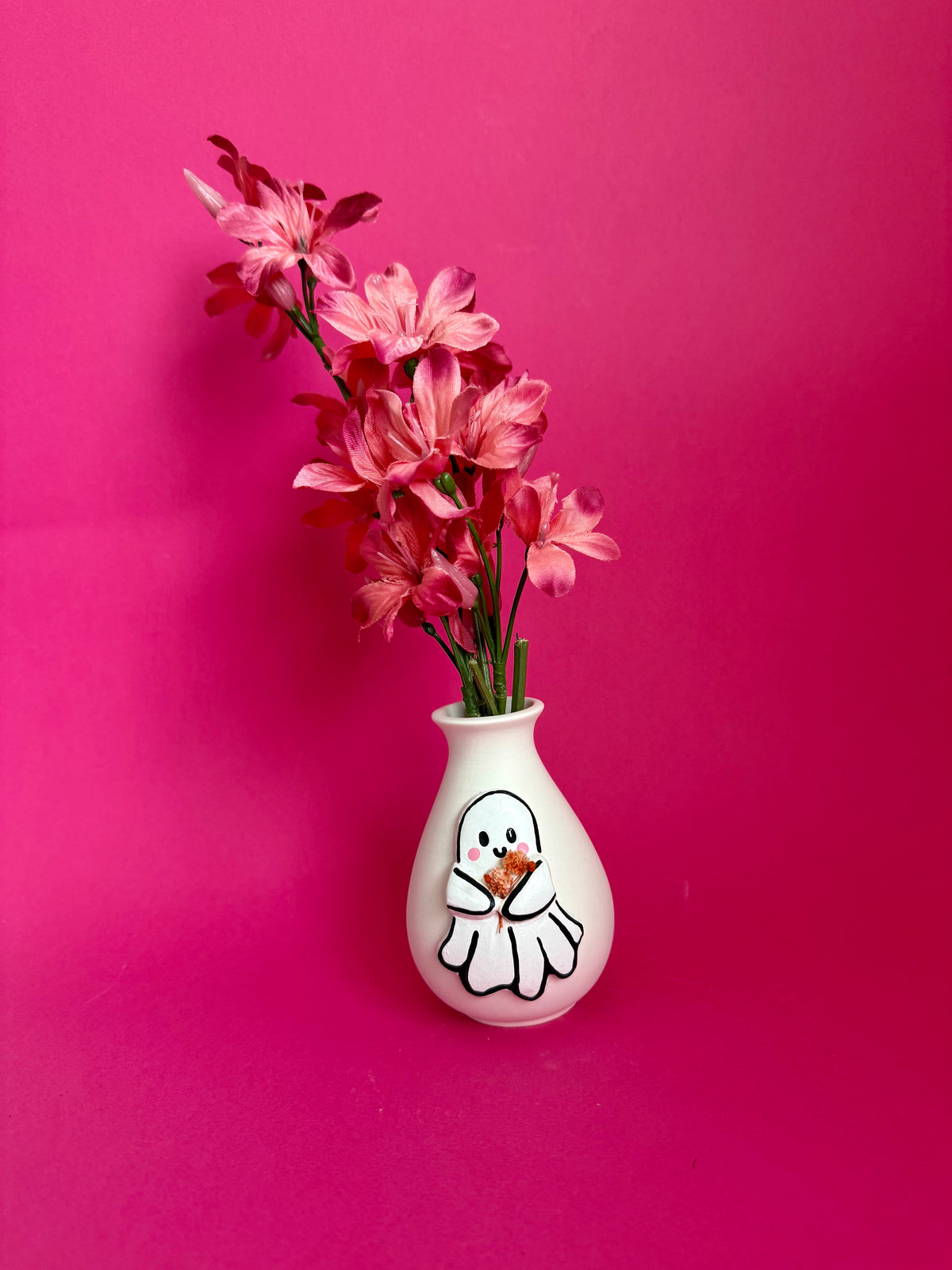 Luna Ghost Ceramic Bud Vase
