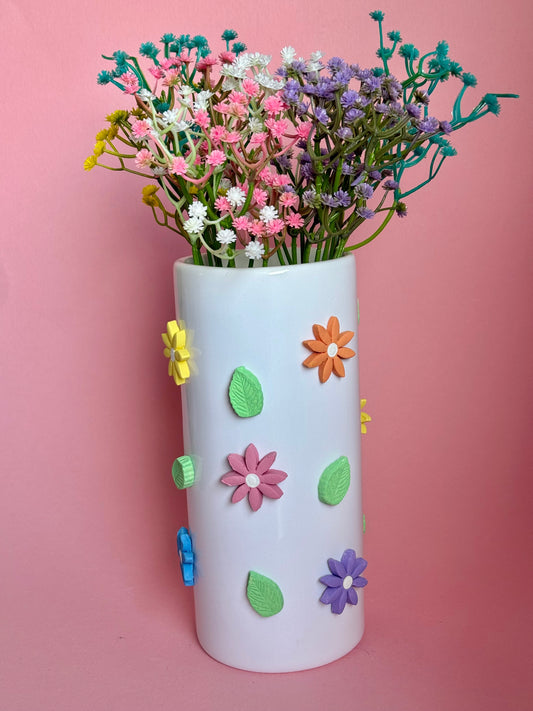 Grandma’s Garden Tall Ceramic Vase