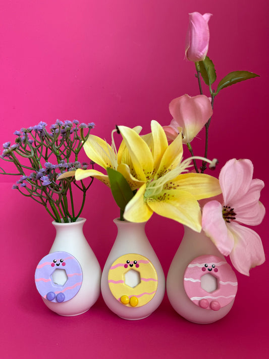 Set of 3 Iced Ring Bud Vases