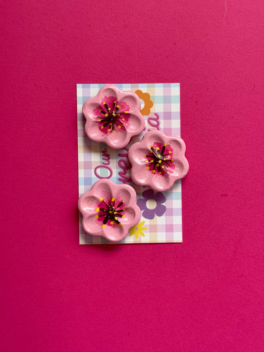Cherry Blossom Magnets Set of 3