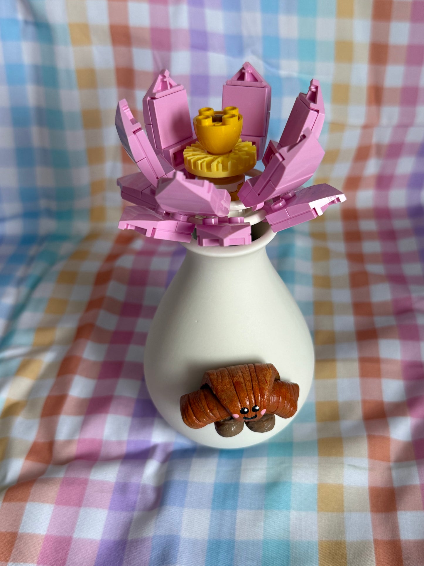 Croissant Buddy Ceramic Vase