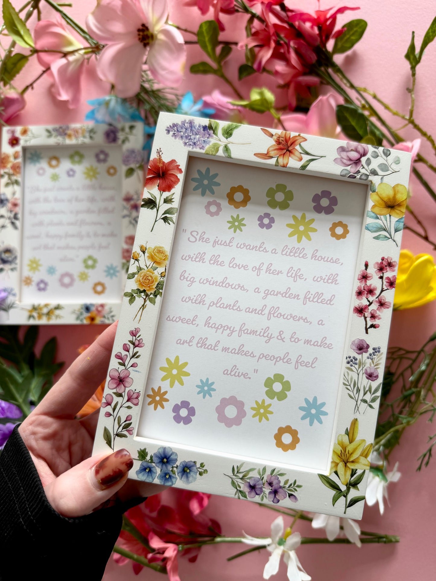 Floral Photo Frame A6 Whimsical Ditsy Gift