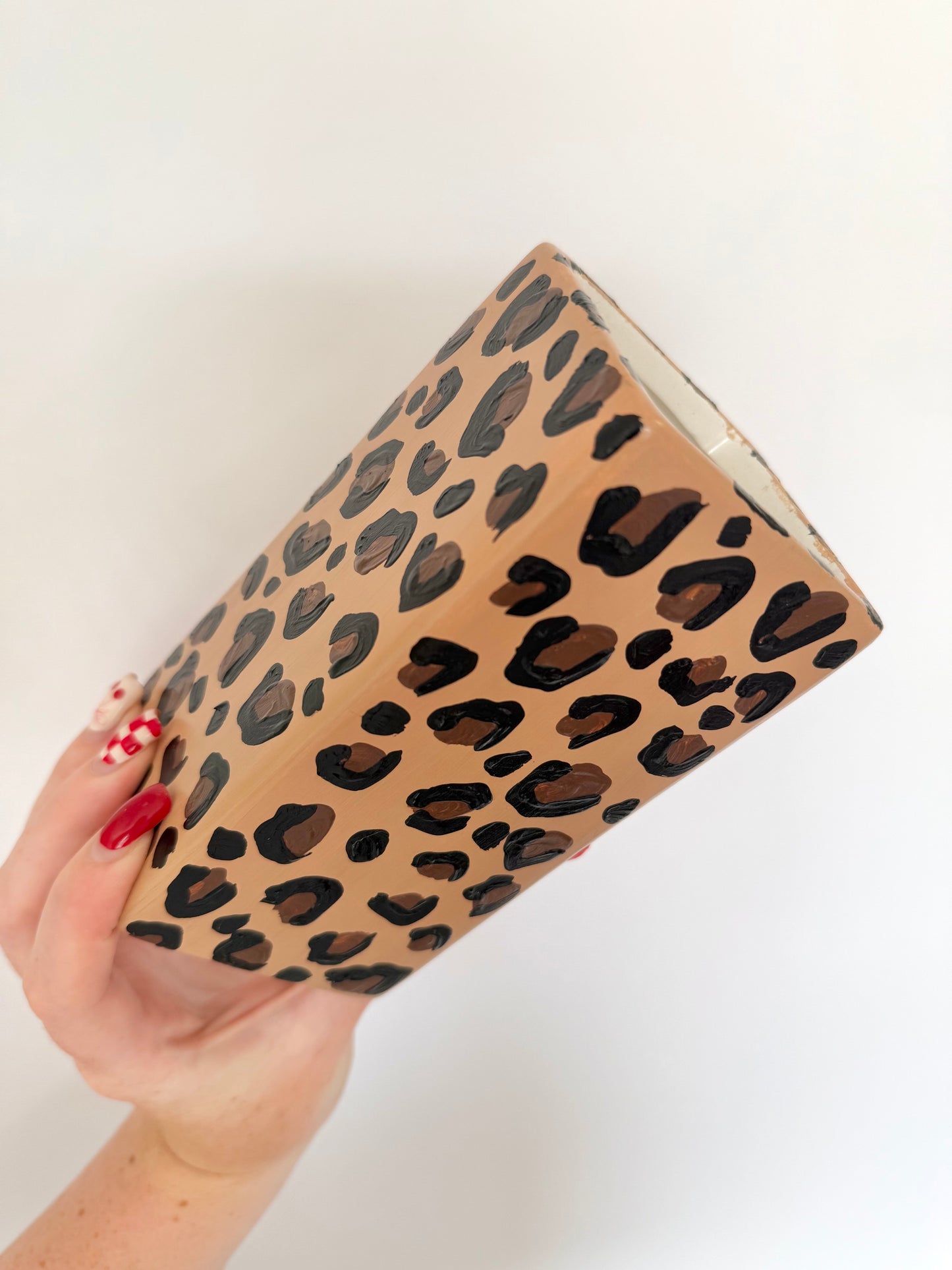 Cherry Leopard Print Vase