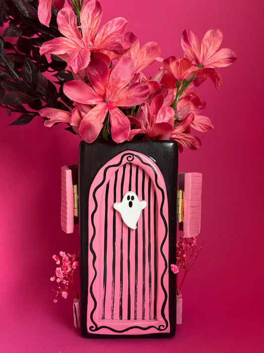 Ghost House Ceramic Vase