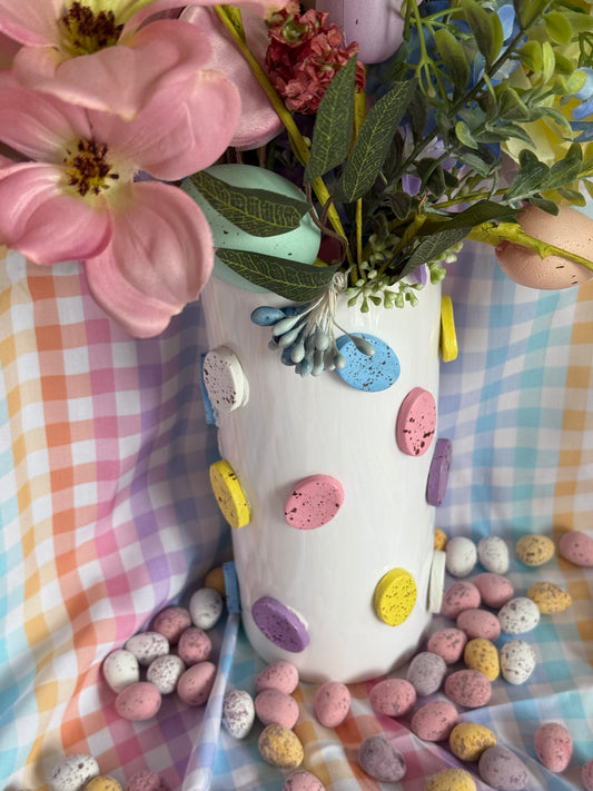 Tall Mini Eggs Ceramic Vase