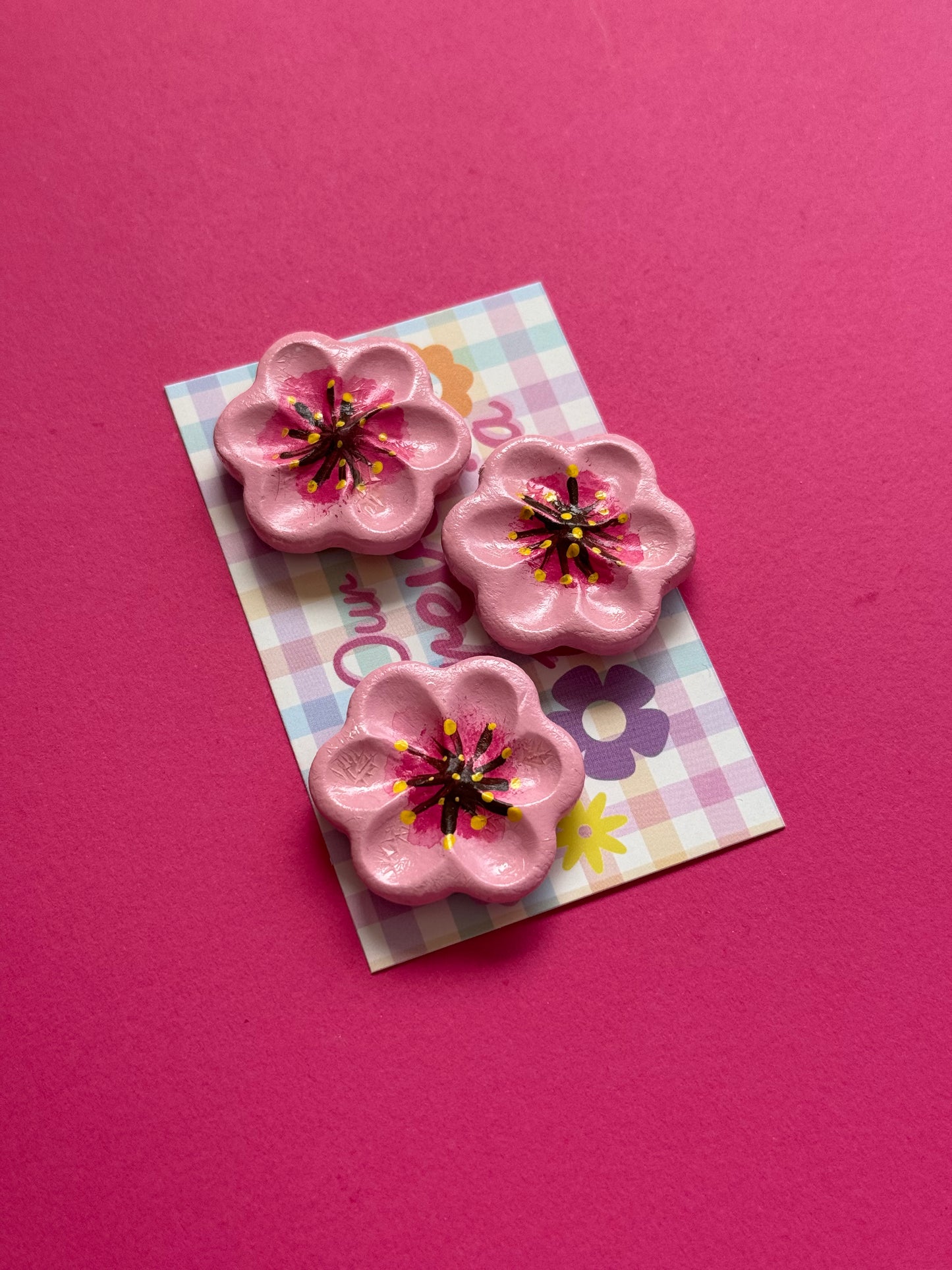 Cherry Blossom Magnets Set of 3