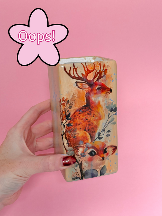 Seconds sale deer vase