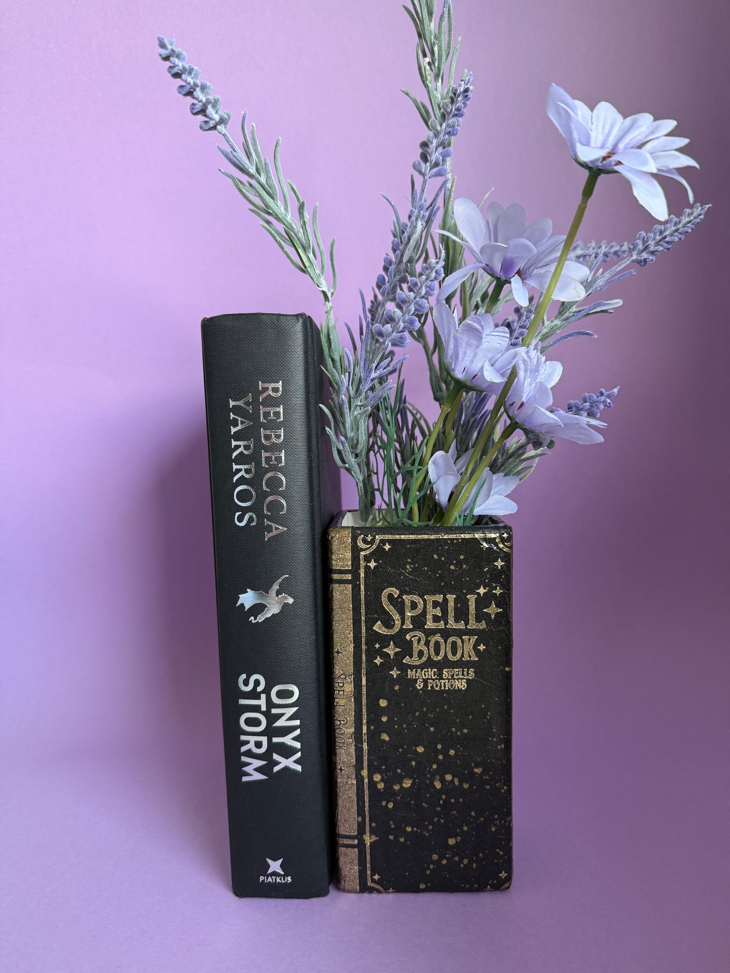 Spell Book Ceramic Vase Decoupage Witchy Fantasy