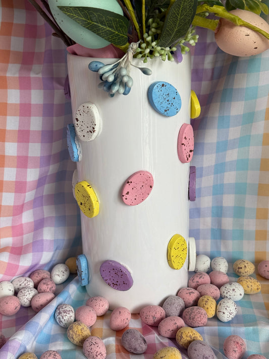 Tall Mini Eggs Ceramic Vase