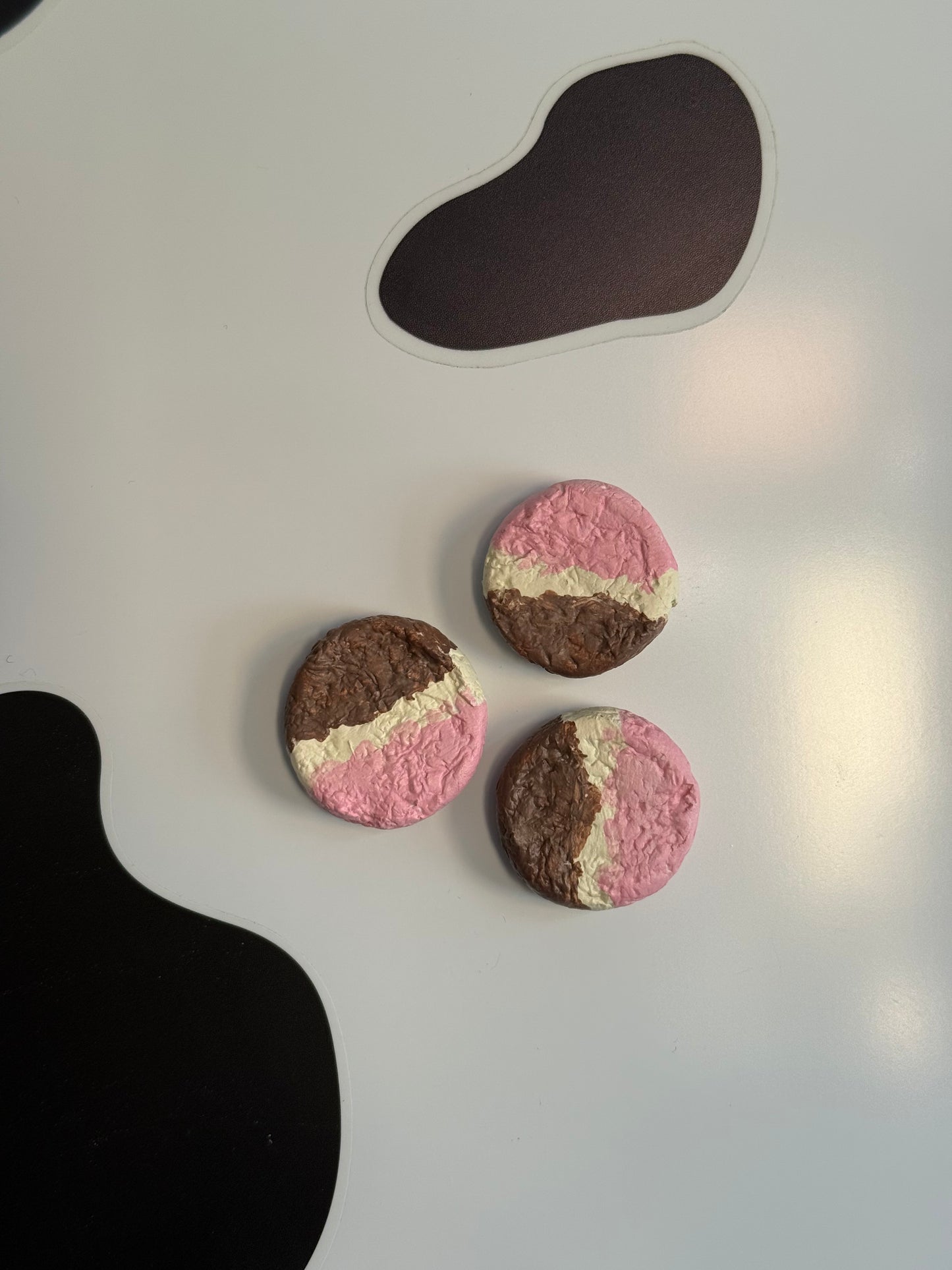 Neapolitan Ice Cream Cookie Magnet Set