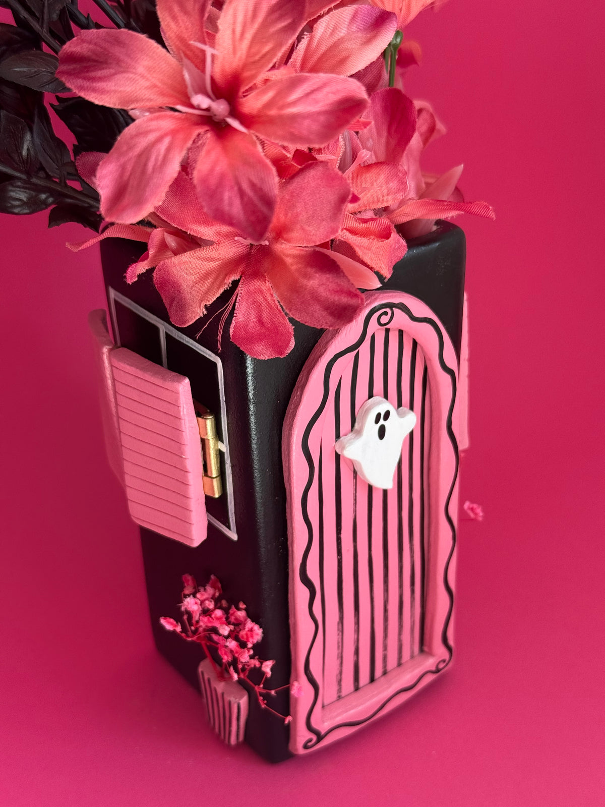 Ghost House Ceramic Vase