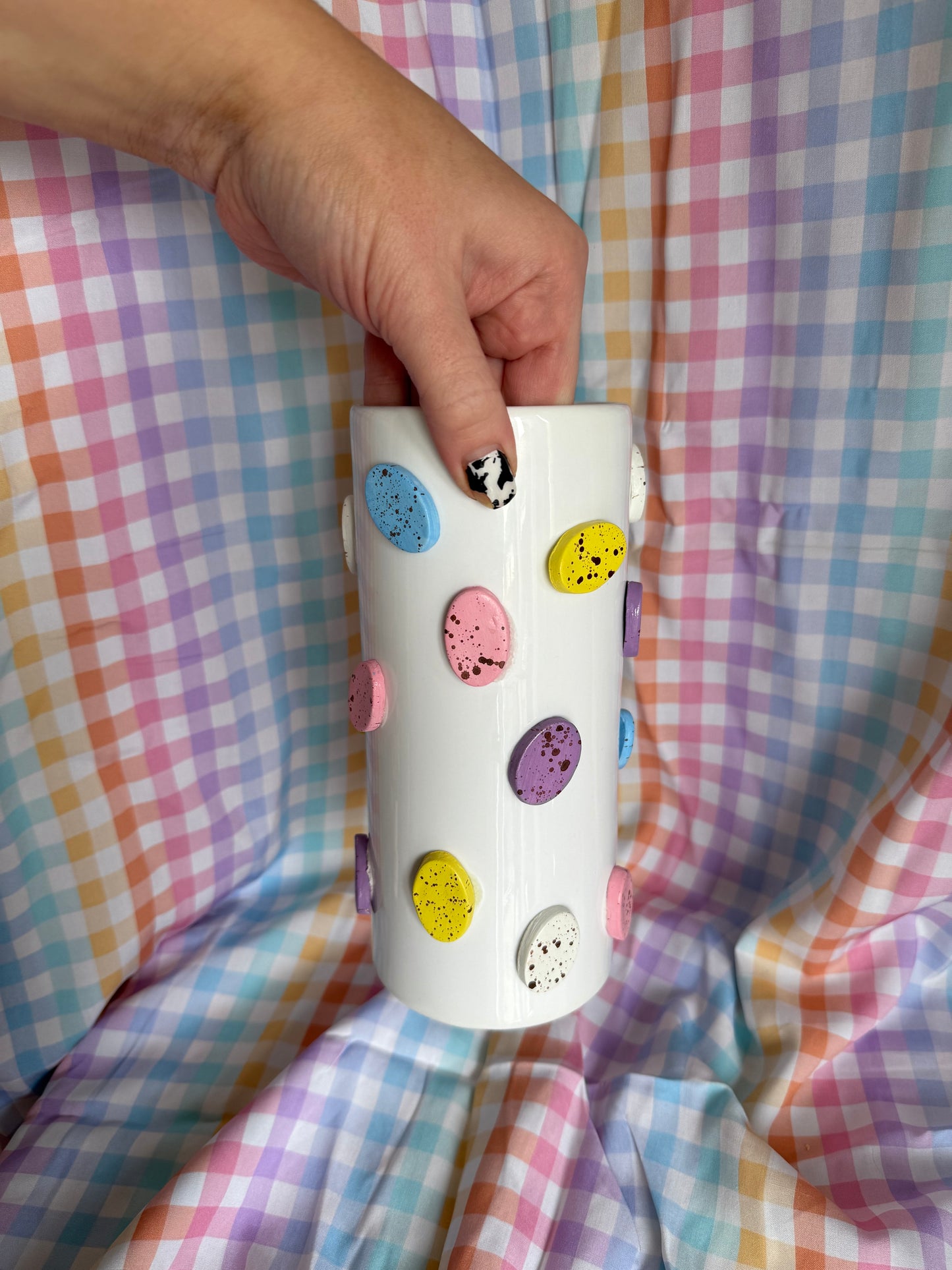 Tall Mini Eggs Ceramic Vase