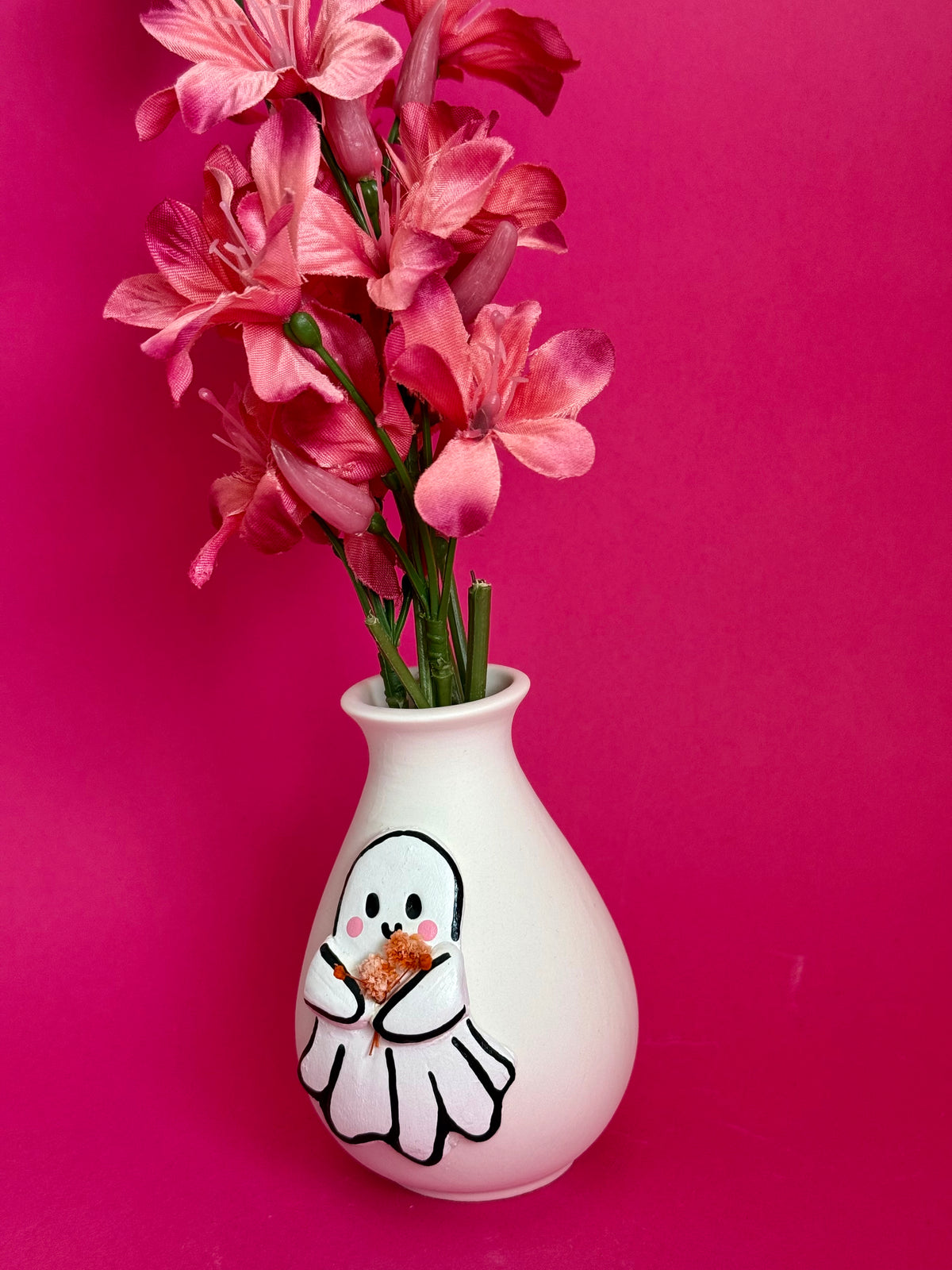 Luna Ghost Ceramic Bud Vase