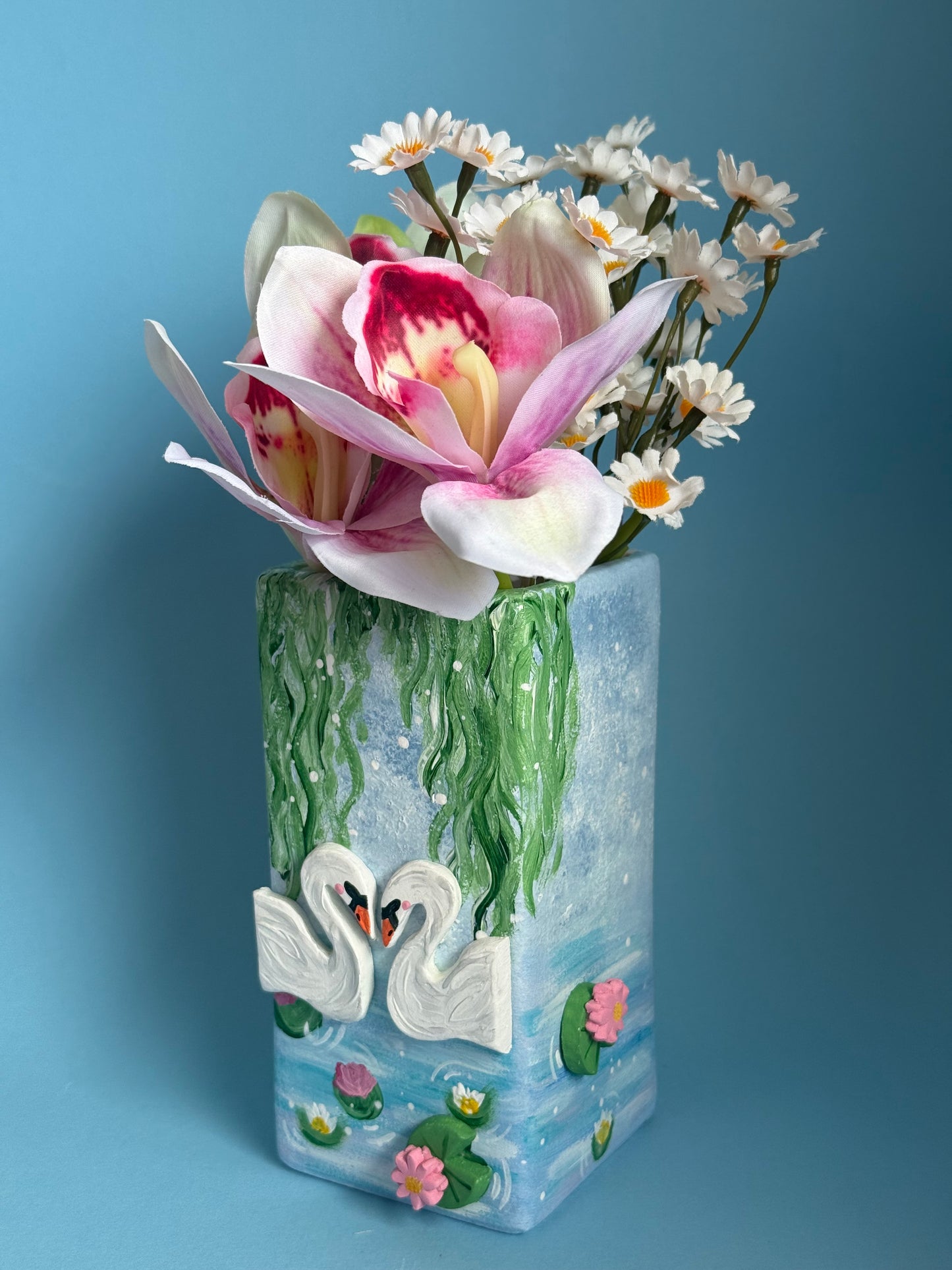 Swan Lake Ceramic Vase
