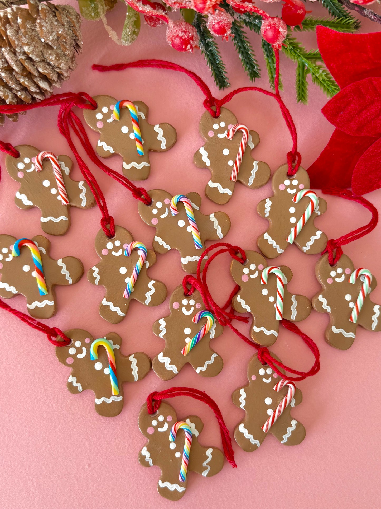 Candy Cane Gingerbread Tree Decorations Baubles 1pcs RANDOM