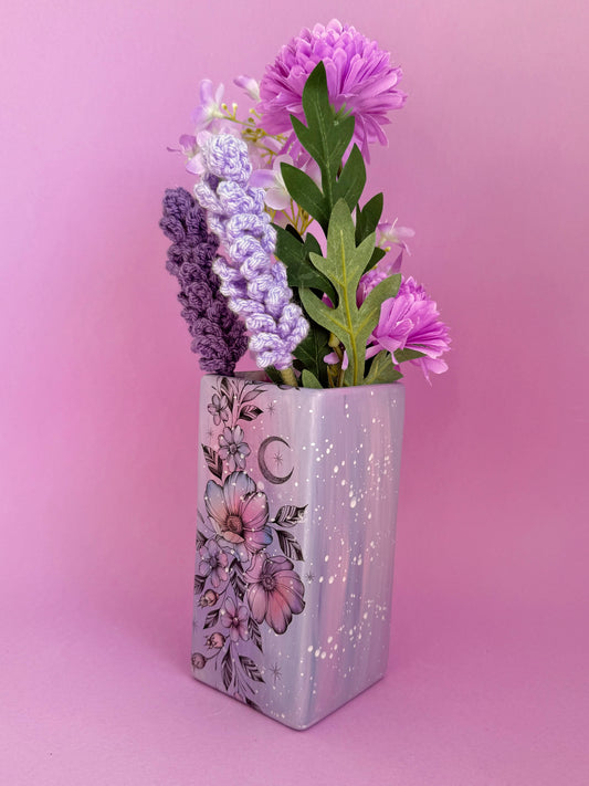 Midnight Floral Ceramic Vase