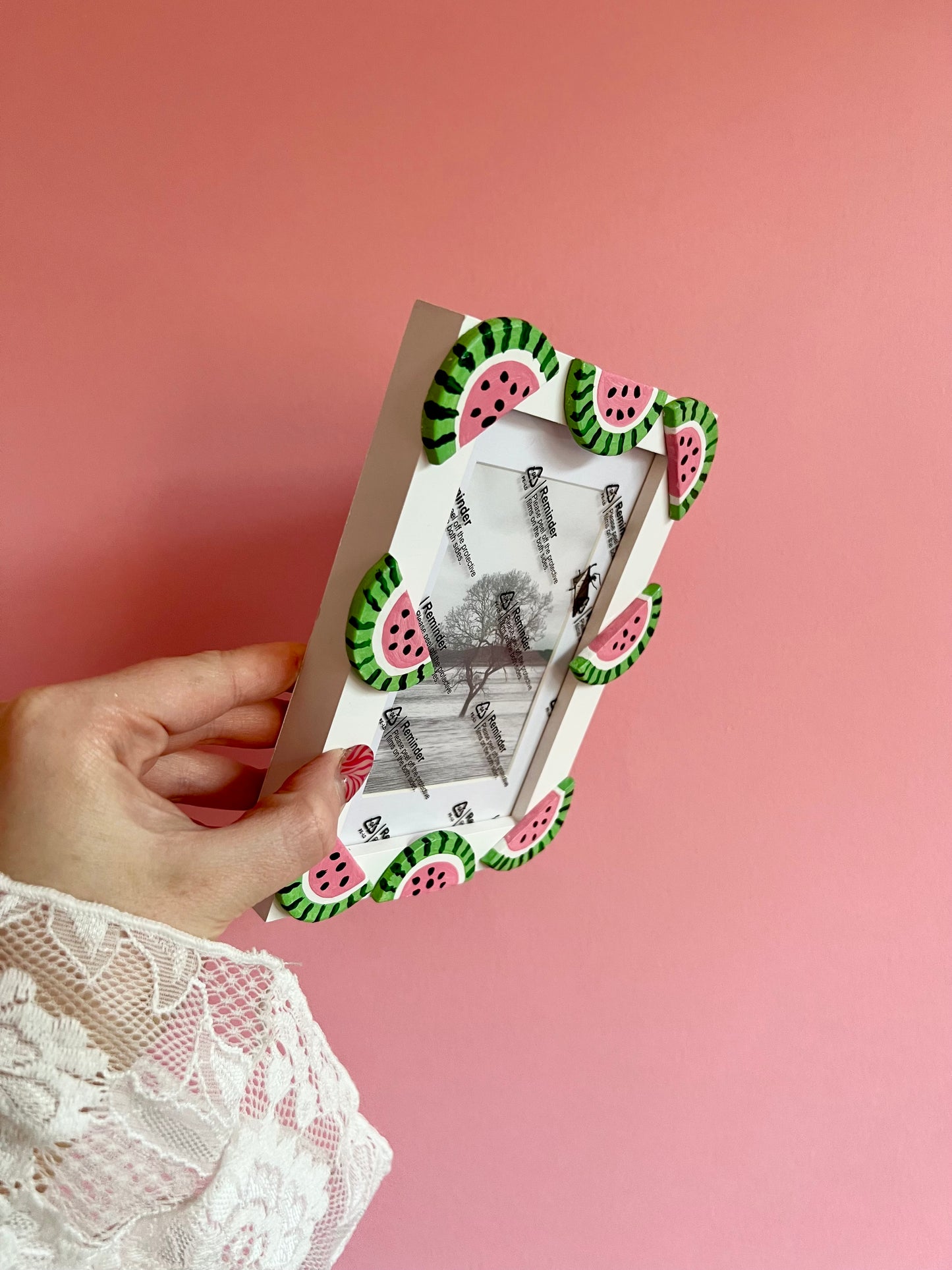Watermelon Photo Frame Fruit Colourful Quirky Gift Home Decor Best Friend