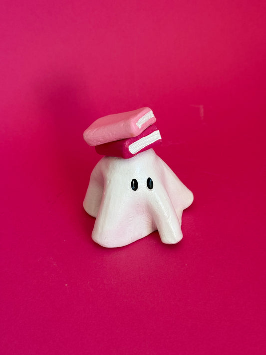 Reading Ghost Bookshelf Ornament