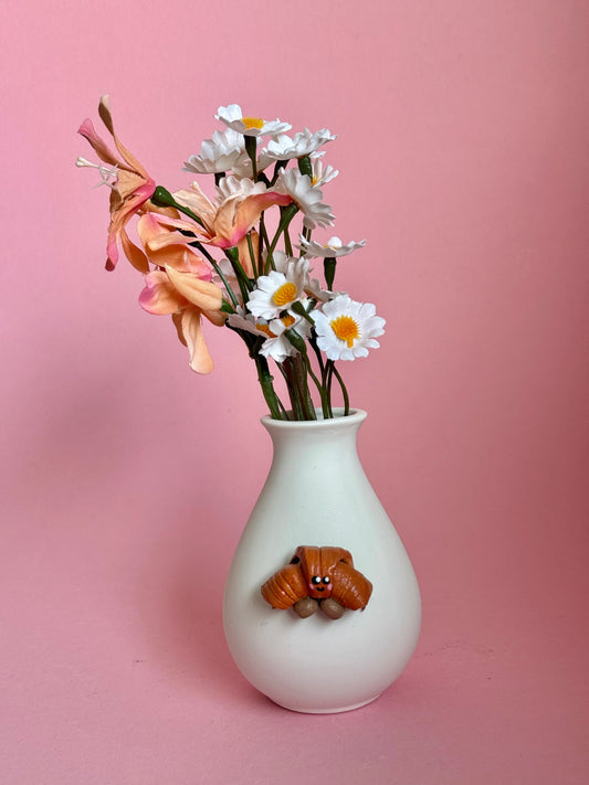 Croissant Buddy Ceramic Vase