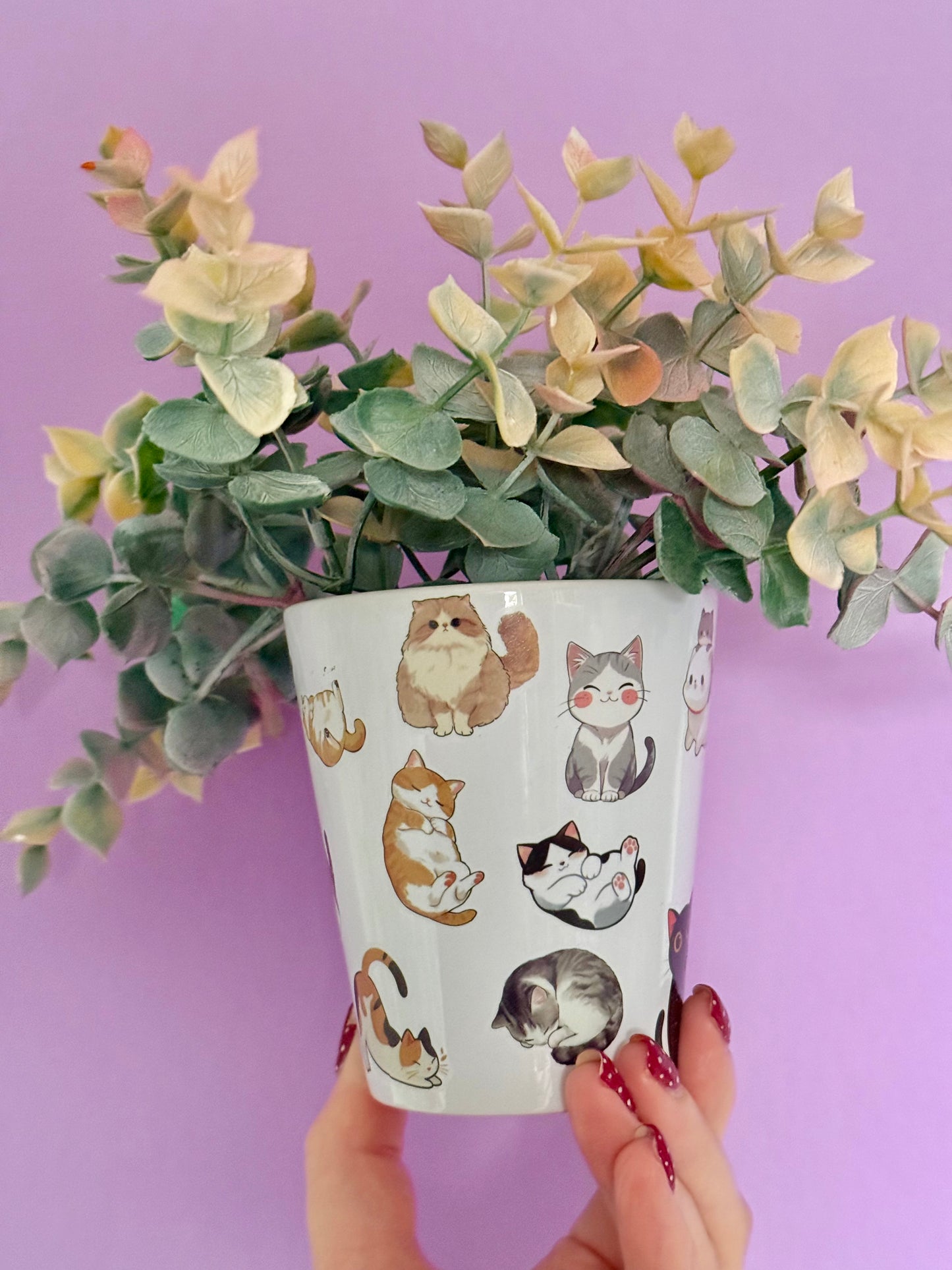Cute Cats Plant Pot