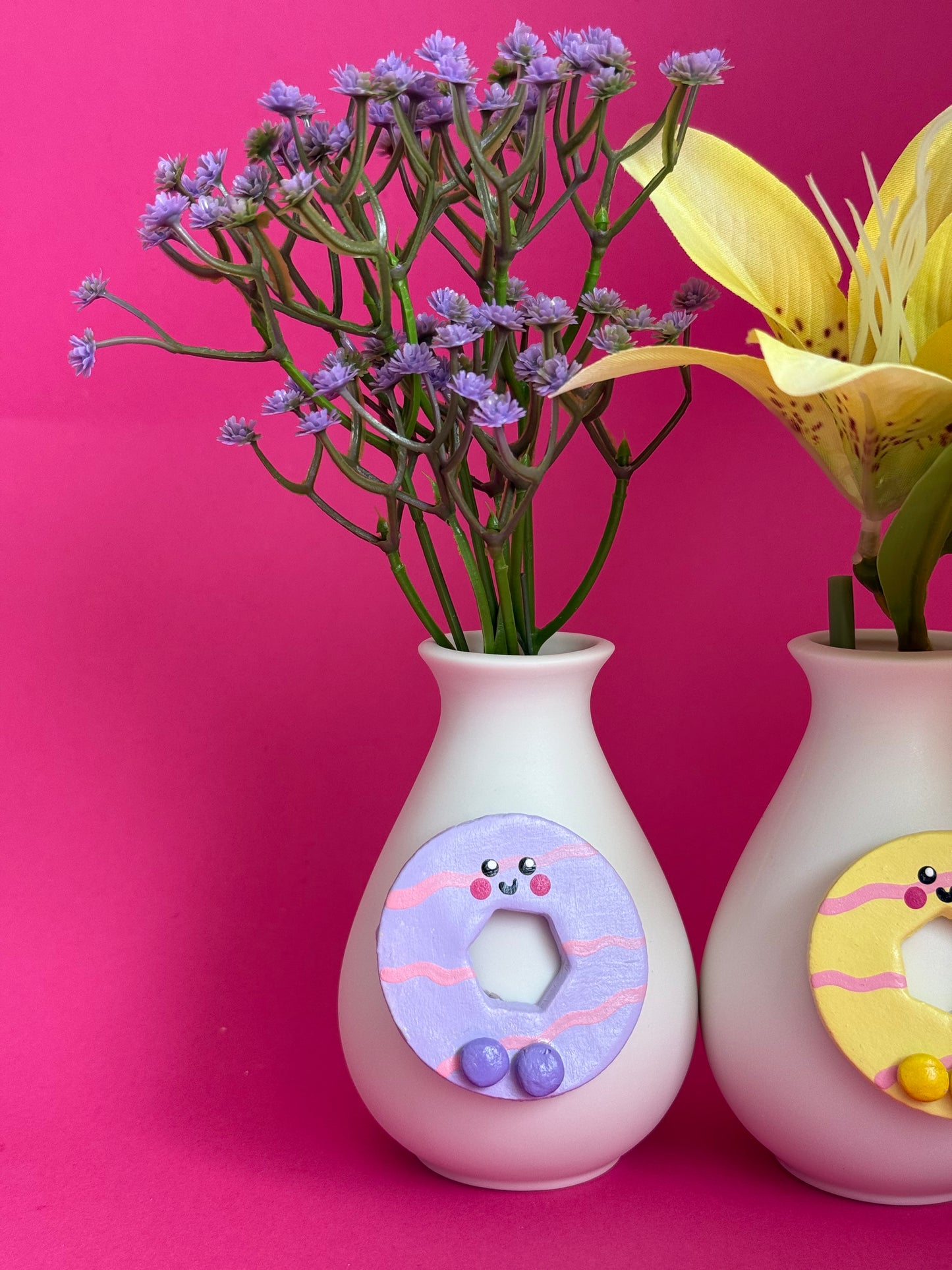 Set of 3 Iced Ring Bud Vases