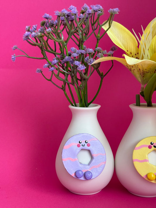 Set of 3 Iced Ring Bud Vases