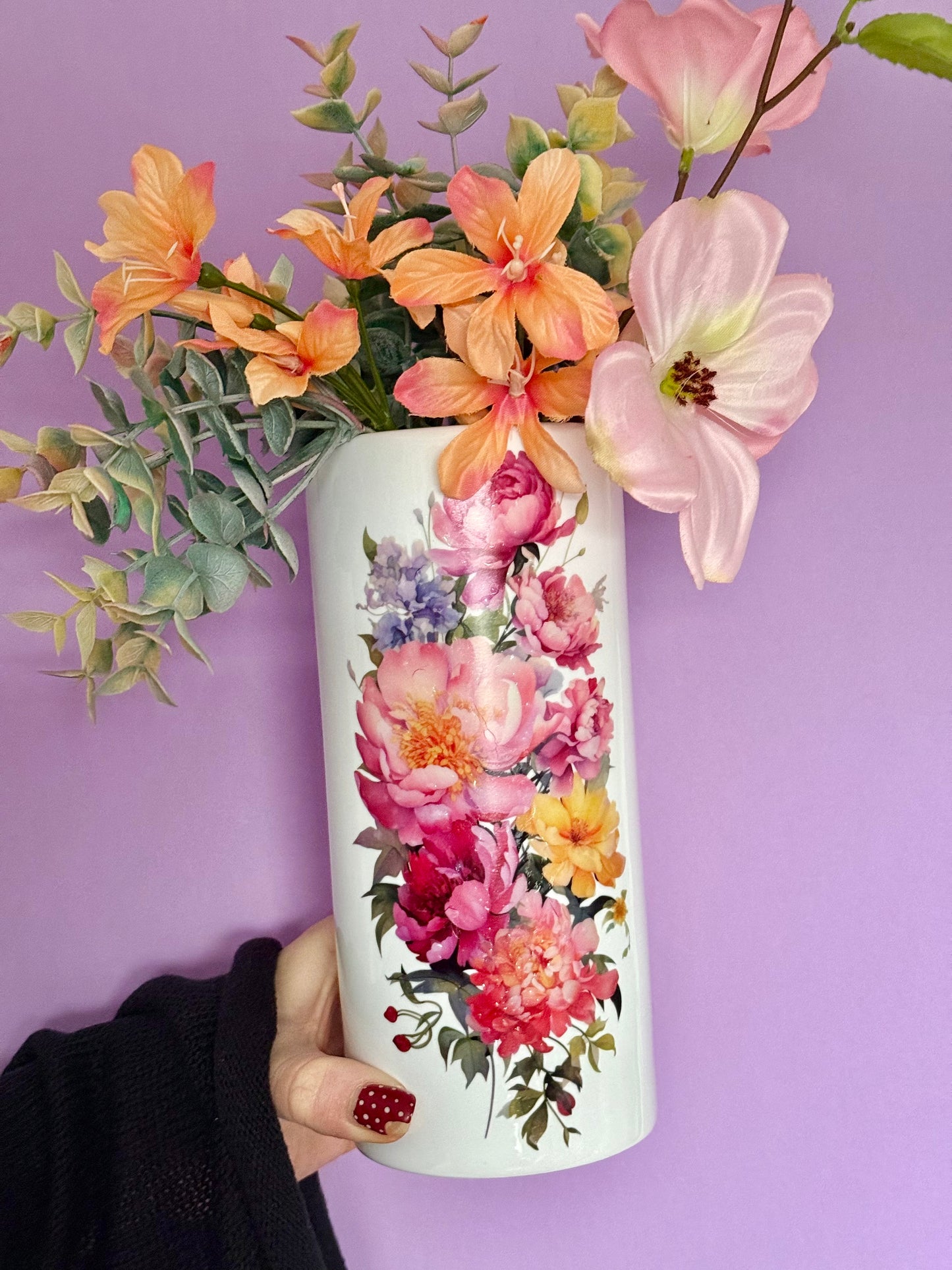 Colourful Flower Ceramic Vase