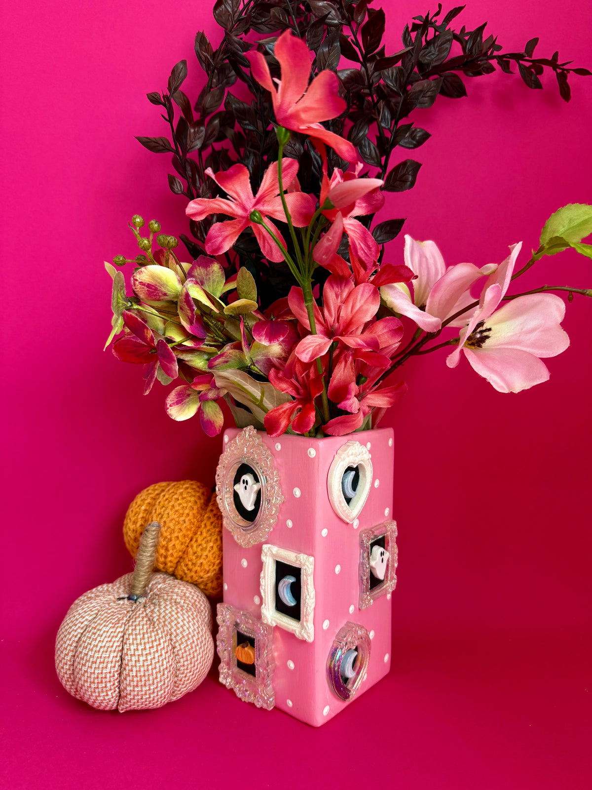 Ghost Gallery Pink and White Ceramic Vase