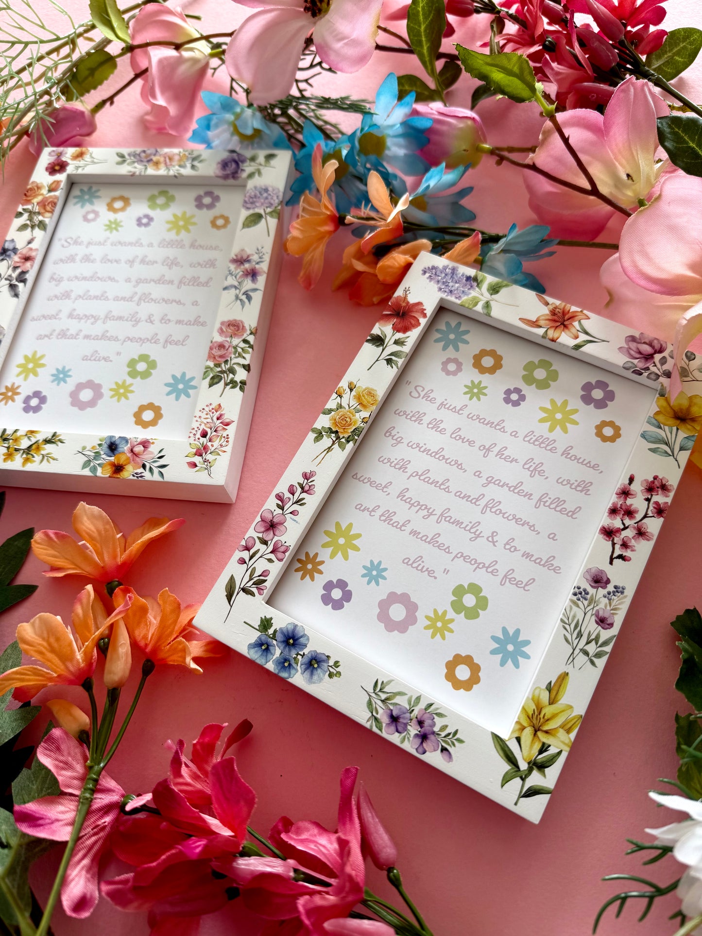 Floral Photo Frame A6 Whimsical Ditsy Gift