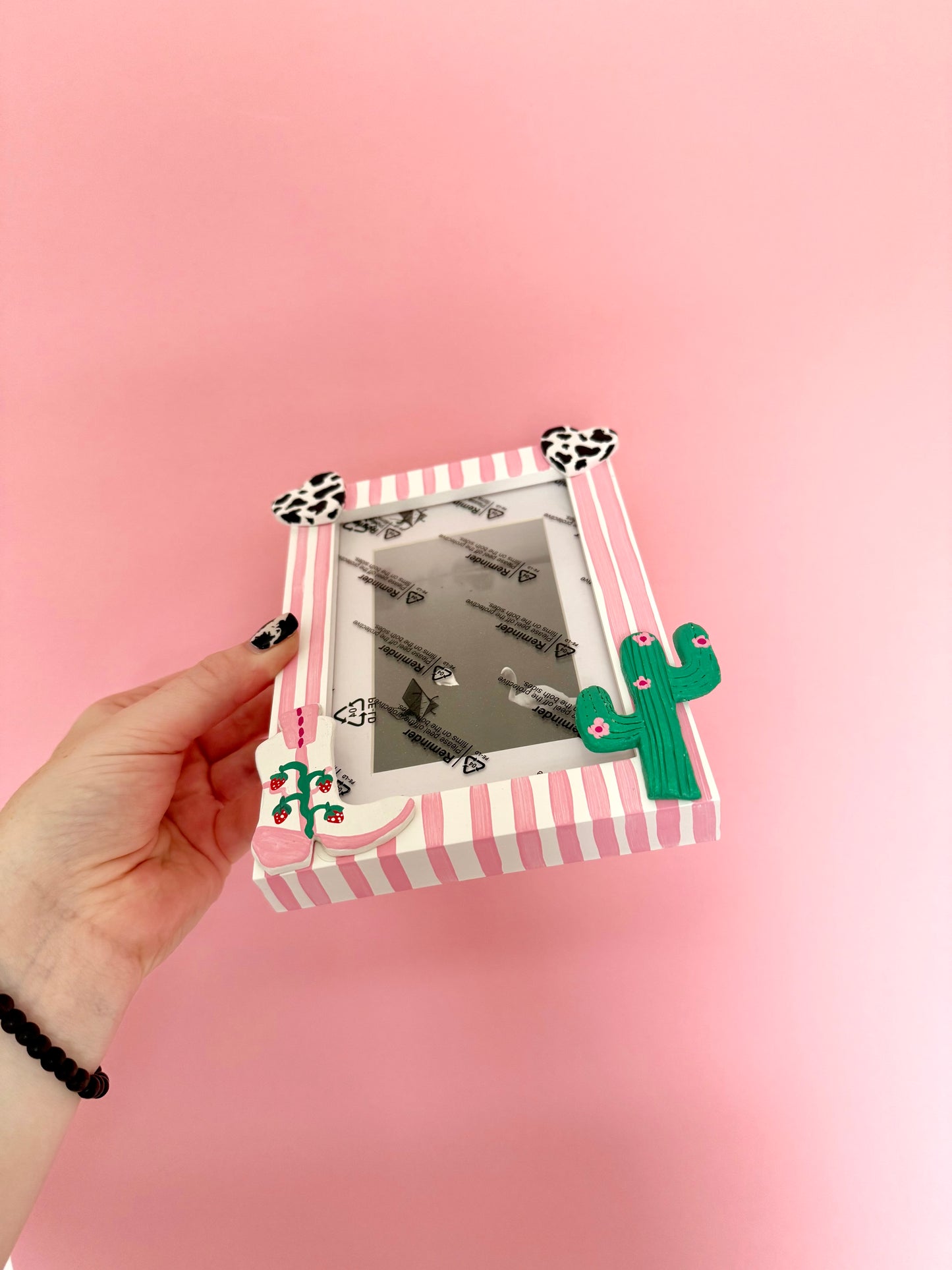 Strawberry Cowgirl Romance Photo Frame