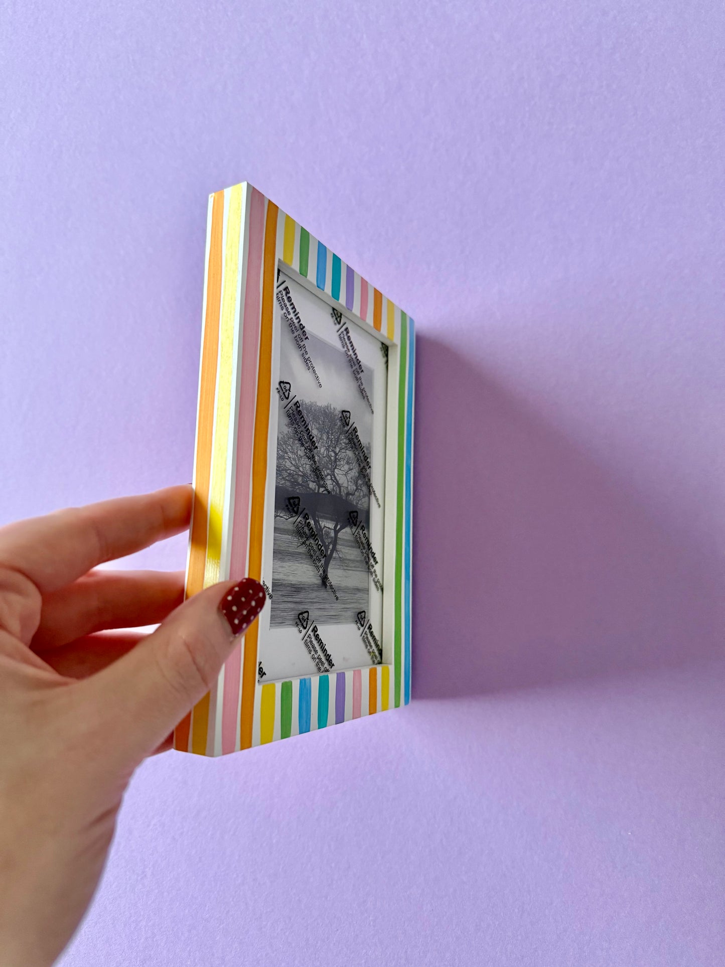 Rainbow Stripe Photo Frame