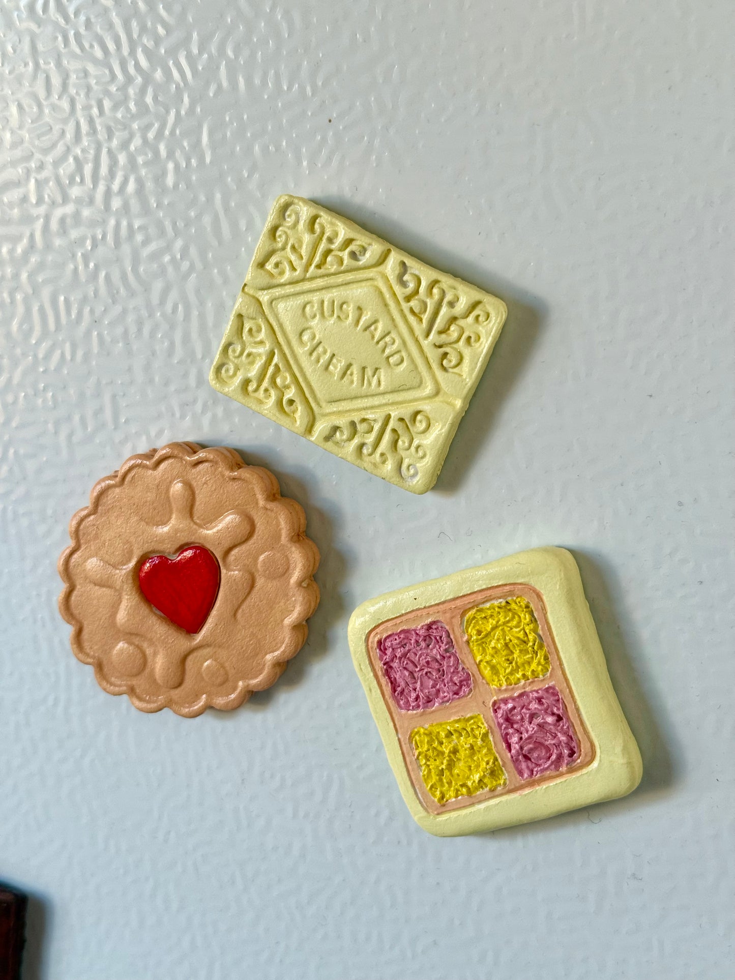 Battenberg Cake Magnet Hand Painted
