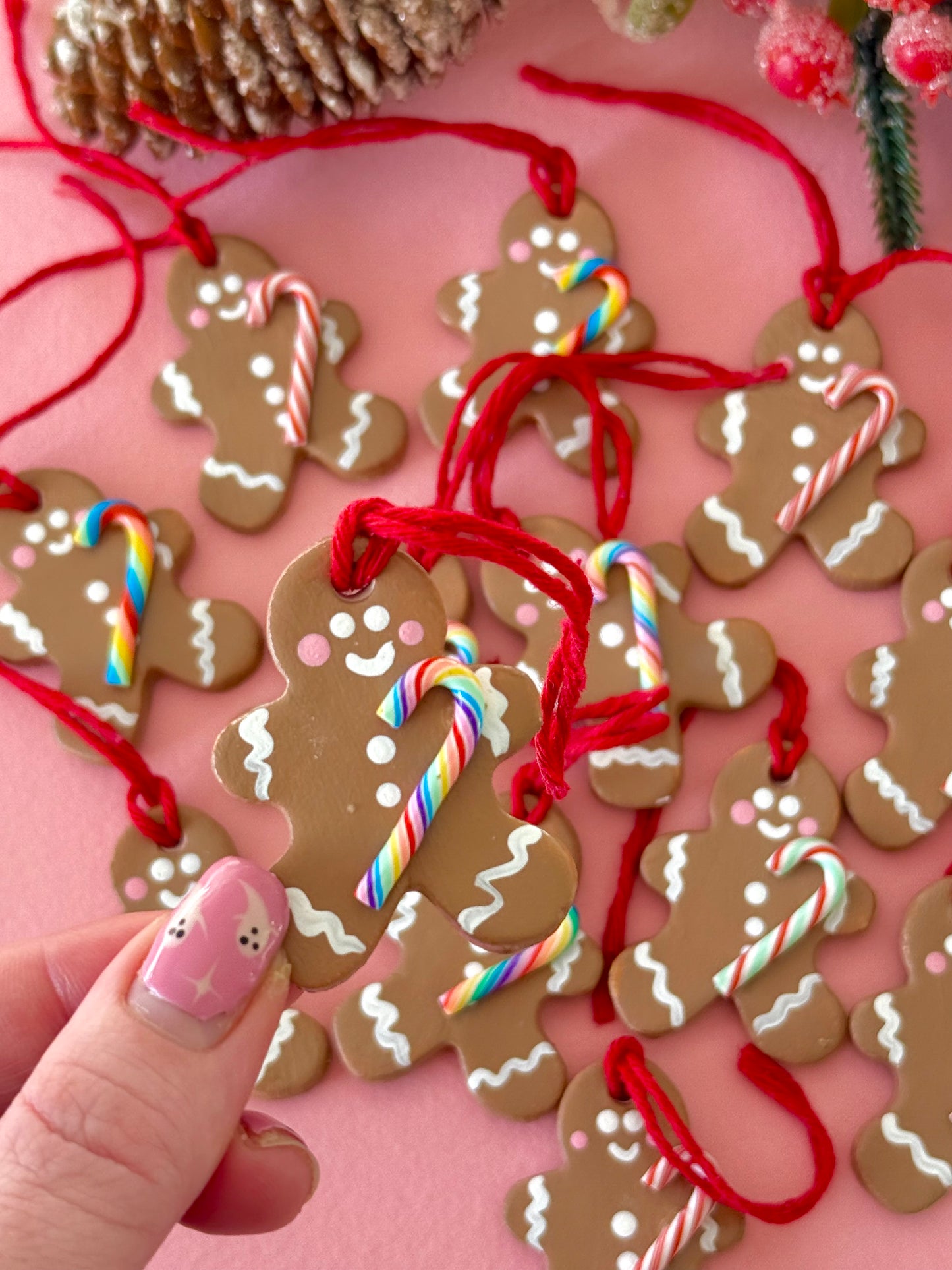 Candy Cane Gingerbread Tree Decorations Baubles 1pcs RANDOM