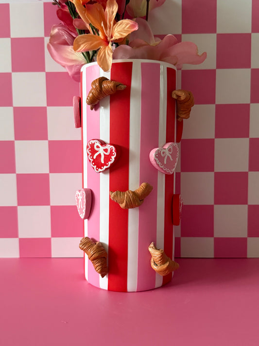 Breakfast in Paris Ceramic Vase