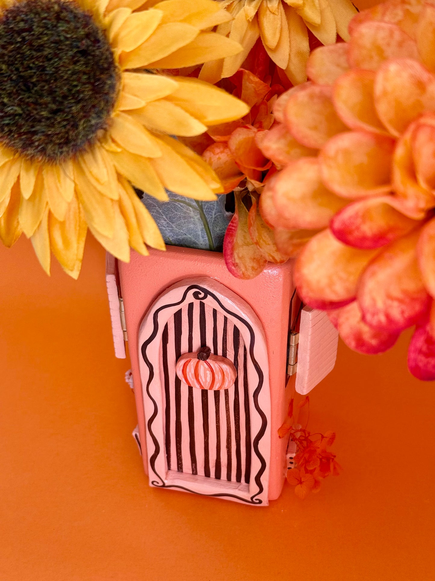 Pumpkin House Ceramic Vase