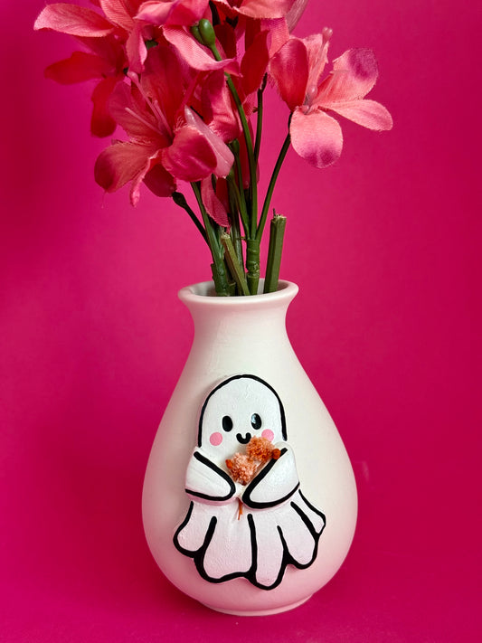 Luna Ghost Ceramic Bud Vase