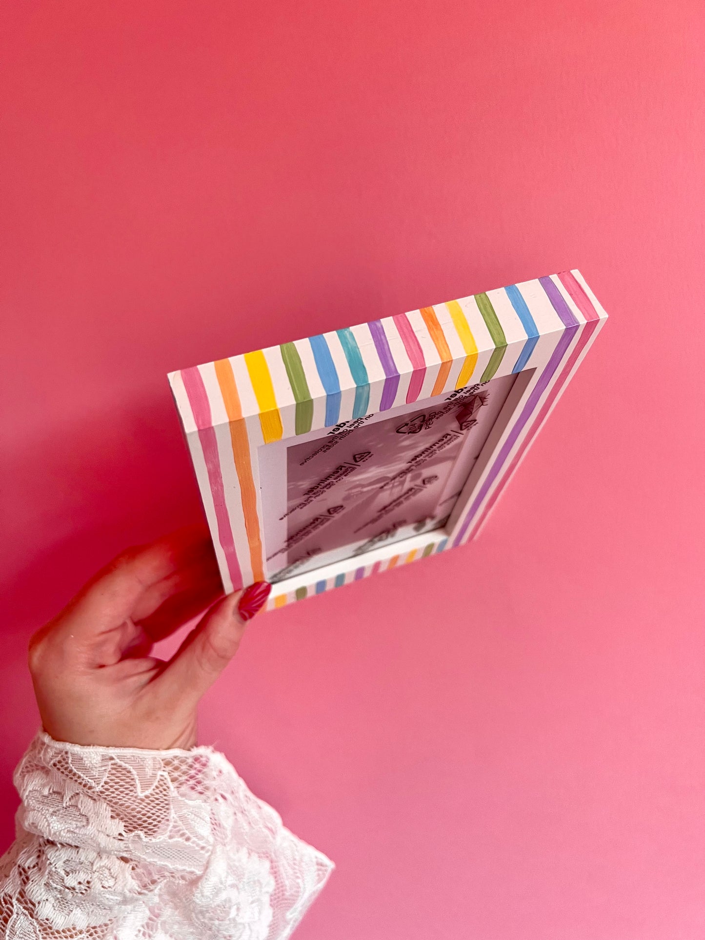 Rainbow Stripe Photo Frame