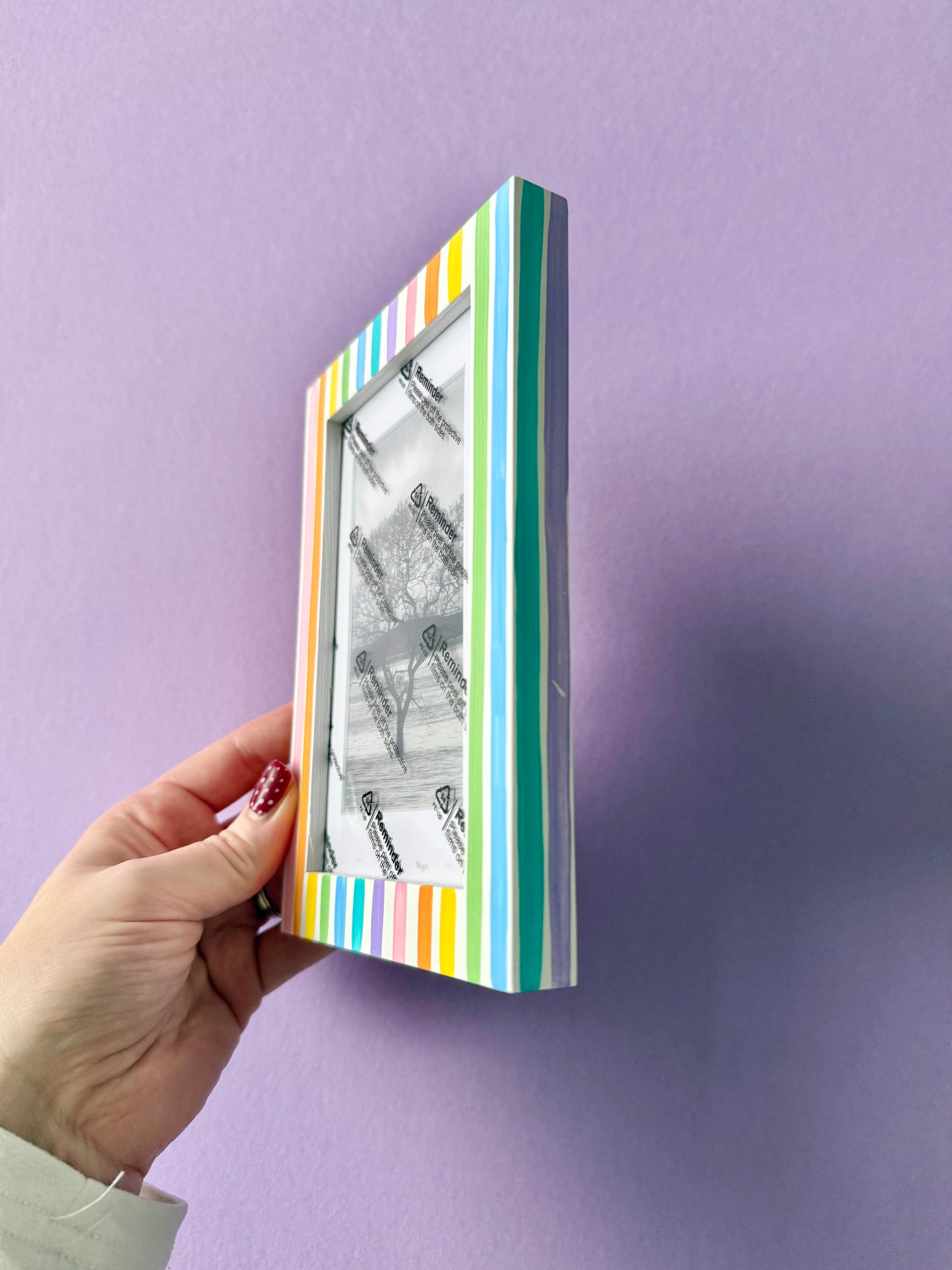 Rainbow Stripe Photo Frame