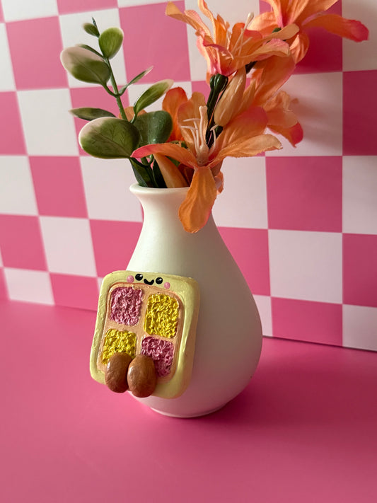 Battenberg Cake Bud Vase